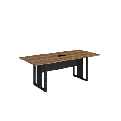 MESA REUNIÃO RT 40MM IND. 2000X1000 NG/PT