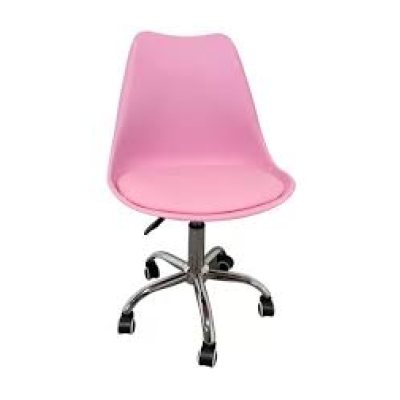 CADEIRA CHICAGO GIR CROMADA ROSA