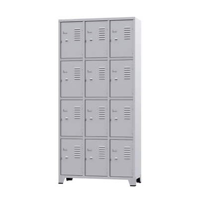 Roupeiro de Aço 1,96x0,93x0,36 12 Portas c/Pitão