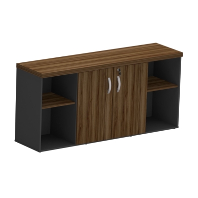 ARMARIO BAIXO 2PORT. E 2 VAOS ABERT. 40MM GOLD 1590X750 NG/PT