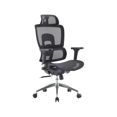 CADEIRA PRESIDENTE TELA BÇ 3D MEC. SRE C/ SLIDE TRIBECA PRETO