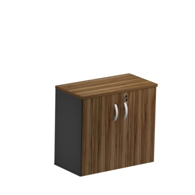 Armário Baixo MDP 2 Portas 25MM 800x740 - Nogal/Preto