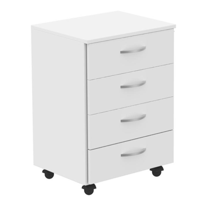 Gaveteiro Volante 4 Gavetas 25MM - Branco