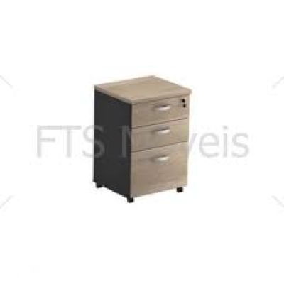GAVETEIRO VOLANTE 3 GAV 467 X 700 X 420 25MM SV/PT