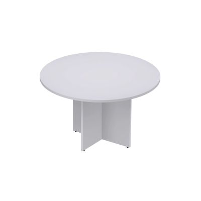 Mesa Reunião Redonda Pé Painel 25MM - Branco