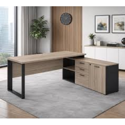 MESA RT C/ CREDENZA 40MM IND. 1500X700 3 GAV ESQ. SV/PT