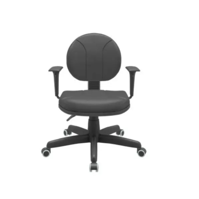 CADEIRA EXECUTIVA BACKSISTEM C/BRAÇO PRETA - VINIL