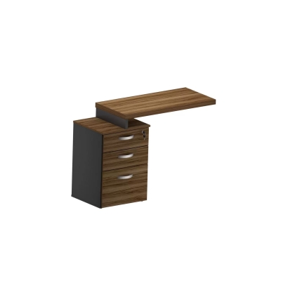 MESA AUX 40MM PEDESTAL 3 GAV NG/PT